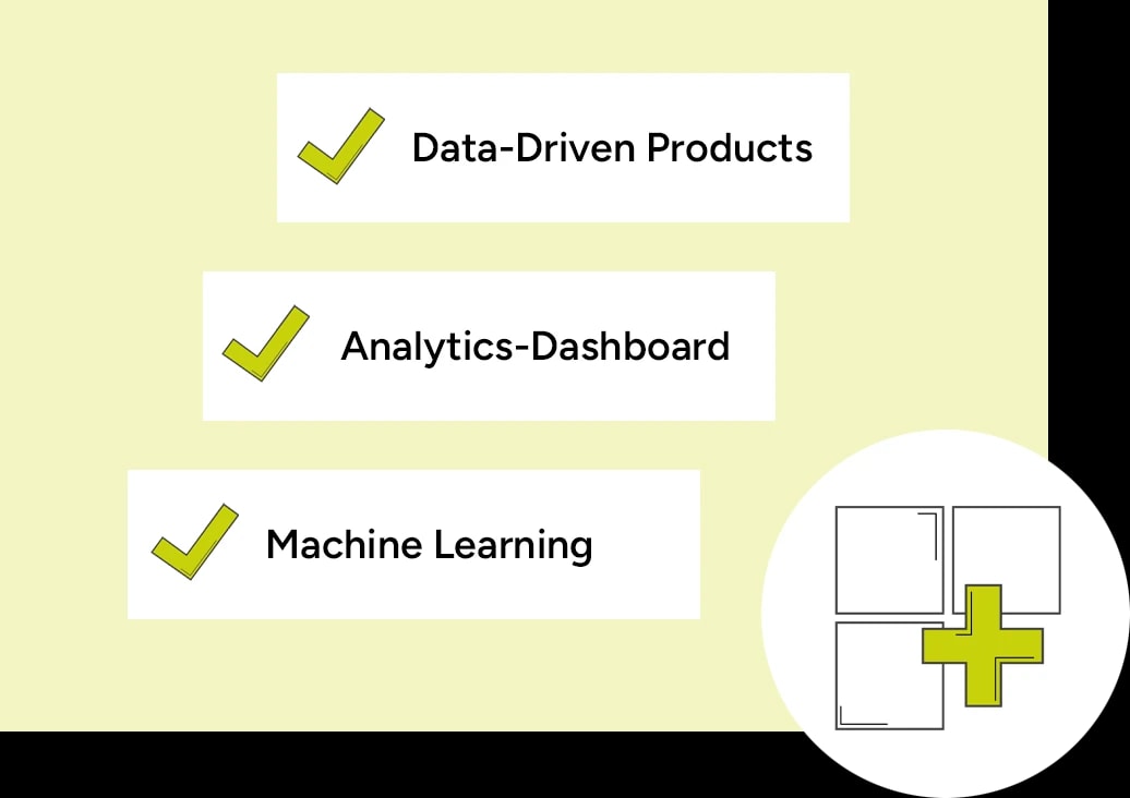 Begriffe Data-Driven Products, Analytics-Dashboard, Machine Learning